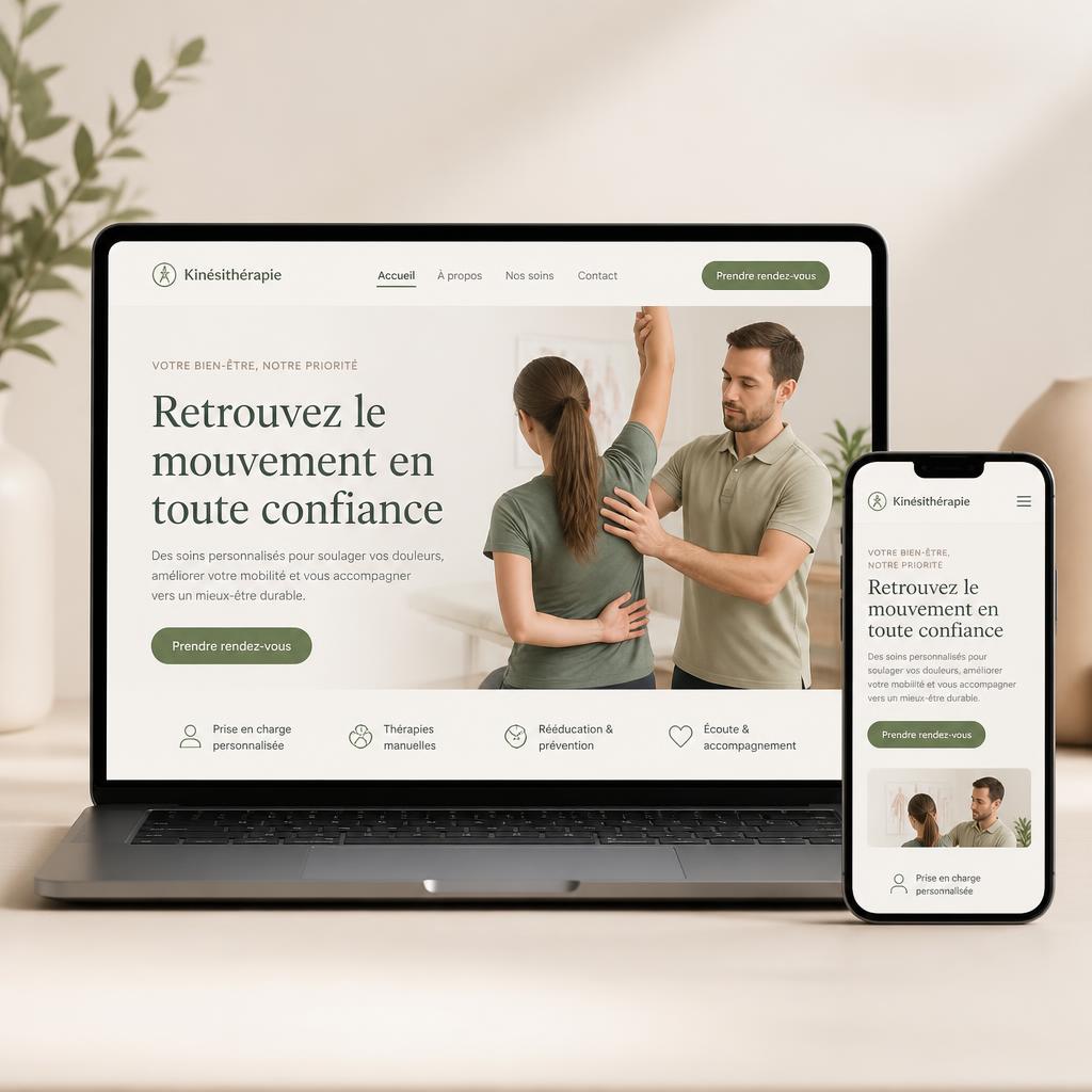 Exemple de site pour centre paramédical